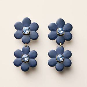 lot 4090 image: Floral Linear Earrings - kate spade new york x Target Blue