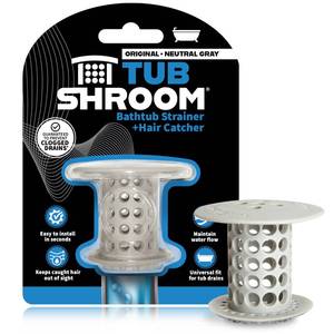 lot 4118 image: TubShroom the Revolutionary Tub Drain Protector Hair CatcherStrainerSnare, Gray (TSGRA454)