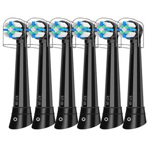 lot 6442 image: Replacement Heads Compatible with, for 2345678910 Series Electric Toothbrushes, Medium Softness for Protect Teeth and Gums, 6 Black