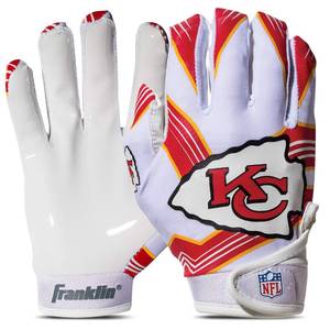 lot 6443 image: NFL Kansas City Chiefs Youth Medium Receiver Gloves