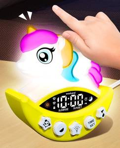 lot 6469 image: DoliWish Alarm Clock Ok to Wake Up Clock for Kids Sleep Training for Toddlers Night Light and White Noise Clock Stay in Bed Rechargable Battery Cartoon Shape