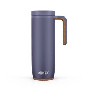 lot 6479 image: Ello Magnet 18oz Stainless Steel Travel Mug with Handle and Leak Proof Lid  Vacuum Insulated Coffee Cup Keeps Drinks Hot for 5 Hours  BPA Free Tumbler with Built In Coaster, Shadow