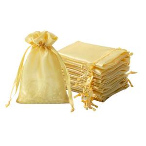 lot 6481 image: QIANF 20 Pcs Gold Small Organza Bags 4X6 inch for Wedding Favors with Drawstring, Mini Mesh Gift Bags Jewelry Pouch for Candy Bridal Shower Party Favor Baby Shower Christmas
