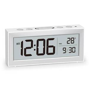 lot 14212 image: ALANAS Battery Operated Alarm Clock, Portable Digital Clock with Large Display, Snooze, Temperature & Date, Auto-Dim Night Light for Easy Reading, Ideal for Seniors, Kids, Bedroom, Travel, Nightstand