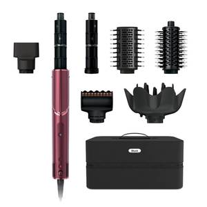 lot 13555 image: Shark FlexStyle Air Styling & Drying System, Powerful Hair Dryer Brush & Multi-Styler with Auto-Wrap Curlers, Diffuser, Paddle Brush, Round Brush, Concentrator Attachment, Black Cherry, HD457CR