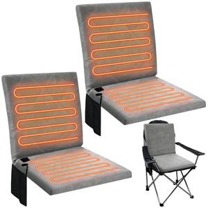 lot 13578 image: Thyle 1 Piece Portable Heated Seat Cushion for Bleachers Foldable Heating Cushion 3 Mode Adjustable Heated Stadium Chair Bleacher Seat for Bleachers Indoor, Power Bank Not Included (Gray)