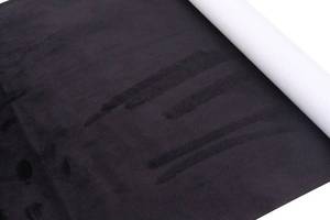 lot 14237 image: Y.A. LOTUS Microfiber Fabric Self-Adhesive Suede Look, Premium Synthetic Leather - Stretch Film Fabric Perfect for car Interior Decorate -14.5in x 55in, Black