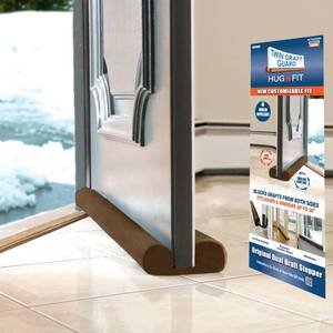 lot 14239 image: Twin Draft Guard Hug N Fit, Original Dual Draft Stopper Instantly Blocks Air from Entering, Water Repellent, Fits 28��-36�� Length with 1.5�� Energy Saver Tube