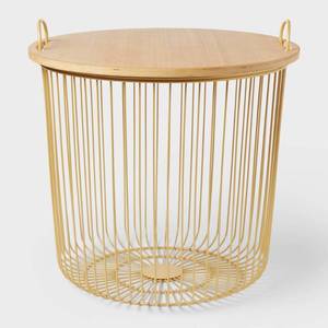 lot 3389 image: Wire Kids Storage Floor Bin Gold - Pillowfort��