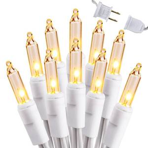 lot 3390 image: Brizled Clear Christmas Lights, 300 Count 69.6ft Incandescent White Lights String, Connectable 120V UL Certified IndoorOutdoor White Light on White Wire for Room, Birthday, Wedding, Party, Warm White