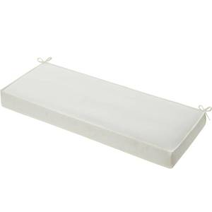 lot 3412 image: WEOAVRY Outdoor Wicker Patio Bench seat Cushions, Durable Anti-Slip Waterproof Garden Thick Bench Cushions for Outdoor Indoor Furniture Beige.