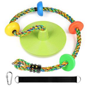 lot 13595 image: ZNCMRR Tree Swing Climbing Rope, Heavy Duty Swings Seat Replacement for Kids Disc Rope Climbing Swings Seat for Tree Indoor Outdoor Playground Swing Set Accessories(Leaf Green)