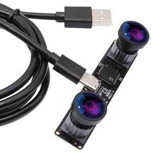 lot 14140 image: ELP 4MP Dual Lens USB Camera - Wide Angle, 1080P 60fps, Lightburn, Mini UVC USB2.0 Laser Engraver Camera Module for Computer & Raspberry Pi