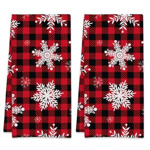 lot 14146 image: Buffalo Plaid Snowflake Winter Blanket