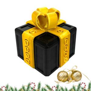 lot 14149 image: PUEEZOC Annoying Gift Box with Screws Hard to Open Gift Box Prank Gifts Funny Annoying Present Box Novelty 3D Printed Gag Gift for Christmas(Black Gold)