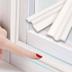 lot 14158 image: 26 Feet Window Weather Stripping Seal Strip for Bottom and Side of Door, PU Foam Weather Strip for Window and Door Insulation Soundproofing