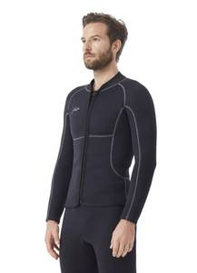 lot 14164 image: Hevto Men Wetsuits Tops 2mm Neoprene Jacket with Pocket Long Sleeve Surfing Kayak SUP Jet Ski Wet Suit for Water Sports (Tops Long, XL)