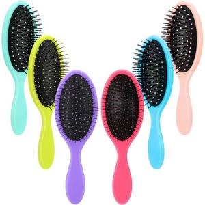 lot 14190 image: Nuenen 6 Pcs Wet Detangler Hair Brush Travel Dry Hair Brushes Detangling Hairbrush with Soft Bristles for Women Men Girls Boys(Bright Colors)
