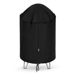 lot 4132 image: Arcedo Round Bullet Smoker Cover for Outside 30 Inch, Vertical Charcoal Kettle Joe Smoker Cover, Outdoor Electric Grill Dome Cover Heavy Duty Waterproof Compatible with Wber Charbroil Cuisinart