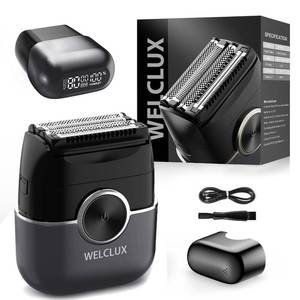 lot 4168 image: Electric Foil Shaver for Men Portable Electric Razor for BeardFace - 4 Floating Blade LED Display USB-C Fast Rechargeable - IPX7 Waterproof for Travel & Home