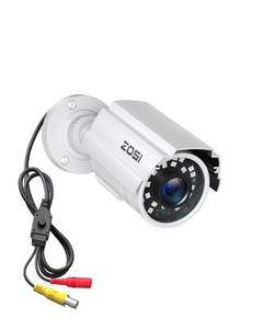 lot 4170 image: ZOSI 1080P HD 1920TVL Hybrid 4-in-1 TVI CVI AHD 960H CVBS CCTV Security Camera,80ft Night Vision,2MP Weatherproof Aluminum Metal Bullet Camera for 960H,720P,1080P,5MP,4K Analog Surveillance DVR-White