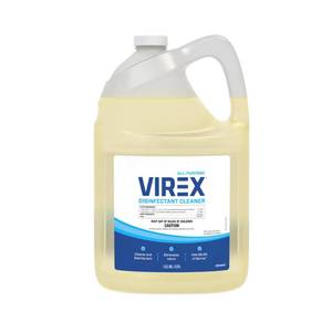 lot 5211 image: VIREX CBD540557 All Purpose Disinfectant Cleaner - Kills 99.9% of Germs and Eliminates Odors, Ready-to-Use Liquid Refill, Lemon Scent, 1-Gallon