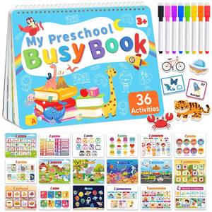 lot 6015 image: Toddler Busy Book Preschool Learning Activities, Montessori Educational Toys for 3 4 year old Boy Girl Gifts, Tracing Coloring Activity Books for Kids Ages 3-5, Autism Sensory Travel Toys for Toddlers