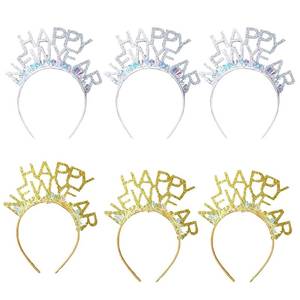 lot 4119 image: YaYuanSun Gold Silver New Year Headband Glitter Happy New Year Headwear for New Years Eve Party Suppolies 2026 (6)