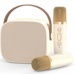 lot 6016 image: Mini Karaoke Machine Microphone,Fun Toys Christmas Birthday Gifts for Adult KidsToddler Boys Girls 3 4 5 6 7 8 9 10 11 12,Portable Bluetooth Speaker with 2 Wireless Microphone