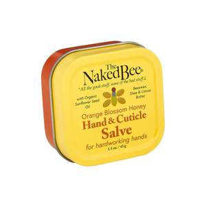 lot 6018 image: The Naked Bee Hand & Cuticle Healing Salve (1.5 ozSunflower, Beeswax & Shea Butter) canisters warped