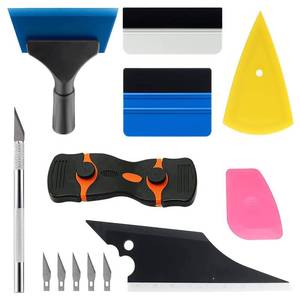 lot 6020 image: YXGOOD 8 Pcs Car Window Tint Application Kit, Vehicle Glass Protective Film Installing Tool Car Window Film Squeegee Automotive Film Scrapers Window Tint Tools