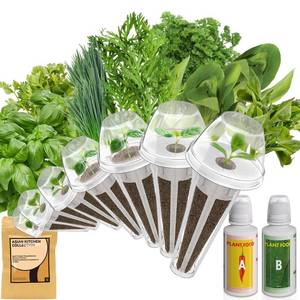 lot 6032 image: inbloom Herb Seed Pods Kit for AeroGarden, 7-Pods with Basil, Cilantro, Parsley Seed Hydroponic Growing System Kit, Seeds Starter Pod for idoo, Ahopegarden Gardening Supplies