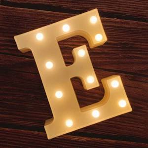 lot 6034 image: MUMUXI Marquee Light Up Letters  Large Light Up Numbers  Battery Powered and Bright with Every Letter of The Alphabet  for Wedding, Birthday, Party, Celebration, Christmas or Home Decoration (E)