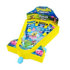 lot 6066 image: Spongebob Squarepants Desktop Pinball Machine - Fun Arcade Game for Kids & Adults Ages 6, Compact Tabletop Toy by Well Played