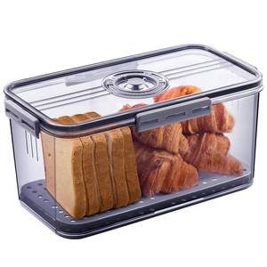 lot 6073 image: Gifhomfix Bread Box Bread Boxes for Kitchen Counter Airtight, Time Recording Bread Storage Container with Lid, Bread Keeper for Homemade Bread, Toast, Bagel, Donut and Cookies, Grey