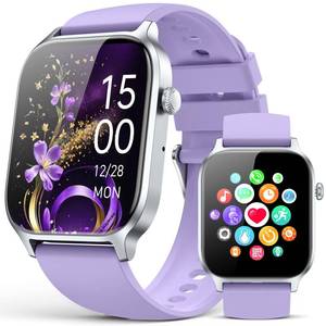 lot 6076 image: Smart Watches for Women Men, Fitness Tracker Watch with 110 Sports Modes, Step CounterSleep MonitorPedometer, IP68 Waterproof, Bluetooth Call & Music Control Smartwatch for iPhoneAndroid,Pueple