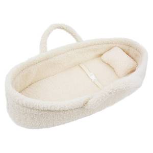 lot 10266 image: June Garden Cozy Dream Doll Bassinet - Baby Doll Portable Carrier - Fits for American Girl Dolls or Teddy Bears up to 18 - Cream White