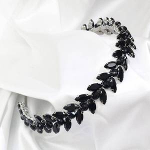 lot 10269 image: Brihasory Green Rhinestone Headband Wedding Hair Accessories for Brides Tiaras for Women and Girls Goddess Costume Hair Decoration Party Prom Bridesmaid Gifts(Black)