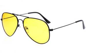 lot 10270 image: Outray Night Vision Polarized Aviator Sunglasses for Driving (Black FrameYellow Lens, Yellow)