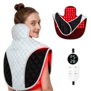 lot 13491 image: Red Light Therapy for Neck and Shoulders 3-in-1 LED Bead 660nm&850nm Infrared Light Therapy Belt for Neck Waist Back with Timer Remote Control Wearable Suitable for Home and Office Use