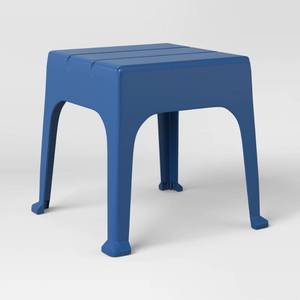 lot 13496 image: Resin Patio Accent Table Blue - Room Essentials��