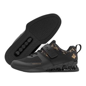 lot 13506 image: MANUEKLEAR Strong Anti-Slip Deadlift Lifting Squat Shoes for Men, Professional Training Weightlifting Shoes for Men and Women with Rubber Non-Slip Sole Obsidian Black men��s 9.5