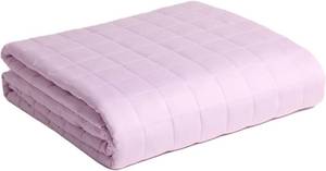 lot 13509 image: YnM Exclusive Weighted Blanket, Soothing Organic Long Stapled Cotton, Smallest Compartments, Bed Blanket for One Person of 140lbs, Ideal for TwinFull Bed (48x72 Inches, 15 Pounds, Lavender)
