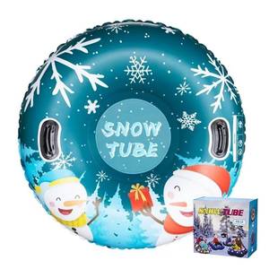 lot 13522 image: Snow Tube, 47 Inch PVC Hardy Inflatable Sleigh, Thickened Hard Bottom for Adults and Children Ski Circle, Winter Toy Outdoor Sleigh Snow Tube Sports (Chrisman 47in)
