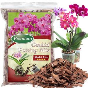 lot 14256 image: Orchid Bark Potting Mix,Premium Orchid Potting Mixture of Pine Bark and Perlite,Good Ventilation and Water Retention for Repotting Orchids and Growing Indoor Plants,1QT