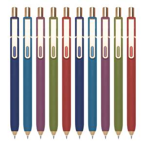 lot 14277 image: Linbsunne Gel Pens Black Ink Pens for Office 0.5mm Fine Point Pen Smooth Writing Retractable (Vintage-10 pcs)