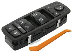 lot 14304 image: ZAPOSTS Master Power Window Switch.11 Metal Pins.Compatible with 2011 2012 2013 2014 Jeep Grand Cherokee.Dodge Durango.Driver Side Control switches Front Left.Led Light Green