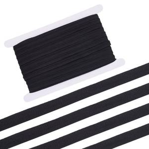 lot 14307 image: FREEBLOSS 22 Yards Black Elastic Piping Bias Tape Piping Trim with Welting Cord Bias Binding Tape Seam Binding Tape for Sewing 0.4 Wide Sewing Bias Tape