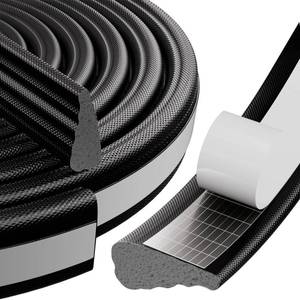 lot 14311 image: 118 Wedge Weather Stripping Door Seal Strip for Door Frame & Window,Self Adhesive Window Insulation Draft Stopper Seal for Winter,Gray Foam Door Gap Filler for Soundproofing Light Blocker,Black
