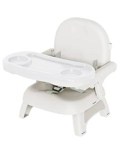 lot 15052 image: BBsecure Booster Seat for Kitchen Chair, 3-in-1 Foldable Baby Booster Seat with Removable Dual Tray & 3-Point Harness, Portable Toddler Booster Chair for Dinning Table, Travel, Outdoor Camping, Gray